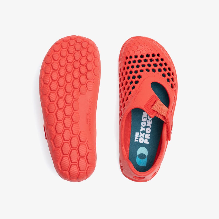 Red Vivobarefoot Ultra Bloom Kids' Hiking Shoes | America 0215UZGT